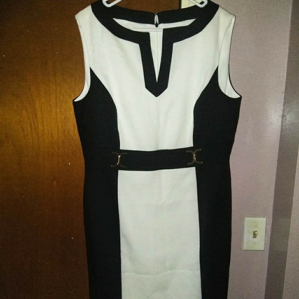 Dress black and white